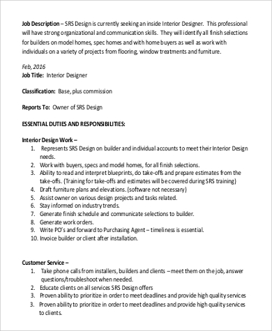 Interior Designer Job Description Template Workable