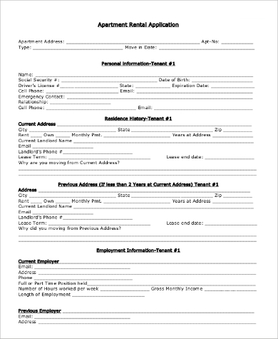 apartment rental application form1