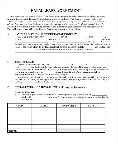 farm lease agreement form2