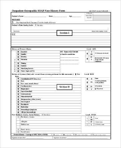 9+ SOAP Notes  Sample Templates