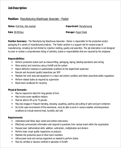 manufacturing production coordinator job description