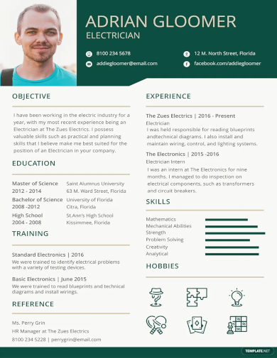 electrician resume template