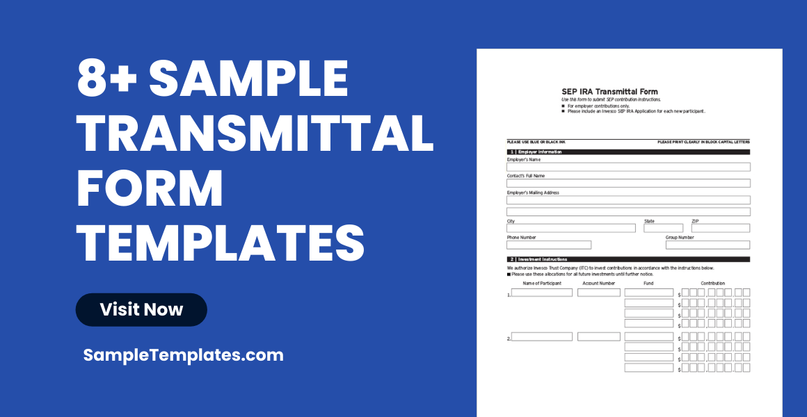 sample transmittal form templates