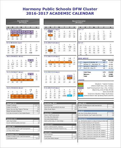yearly academic calendar printable