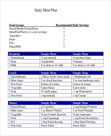 FREE 9+ Sample Printable Meal Planner in Excel | PDF