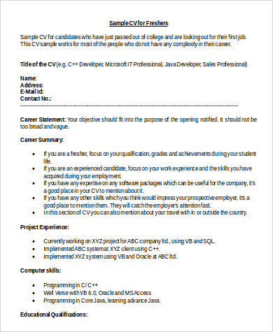 Free 9 Sample Basic Resume Templates In Ms Word Pdf