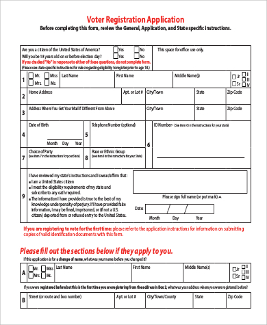 federal voter registration form