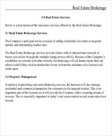 real estate broker marketing plan example