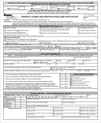 FREE 9  Sample DMV Application Forms in MS Word PDF