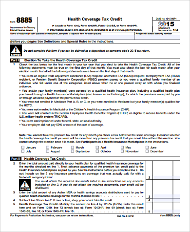 FREE 8+ Sample Health Insurance Tax Forms in MS Word | PDF