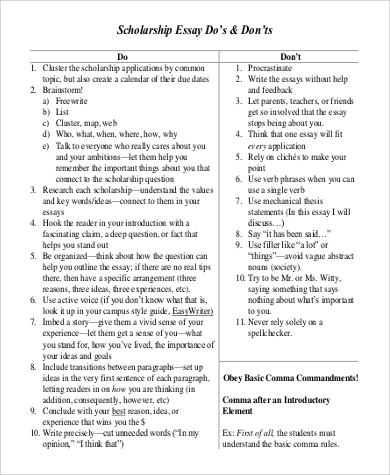 scholarship essay do’s don’ts