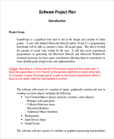 software project plan
