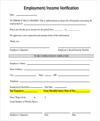 form tax social security sample Verification Word, Form PDF Sample  9 Income in Examples