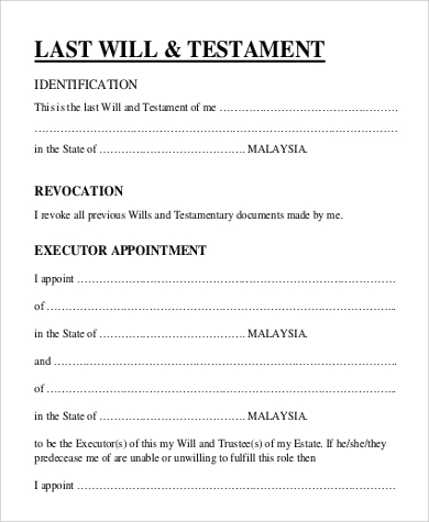 Legal Printable Wills TUTORE ORG Master of Documents