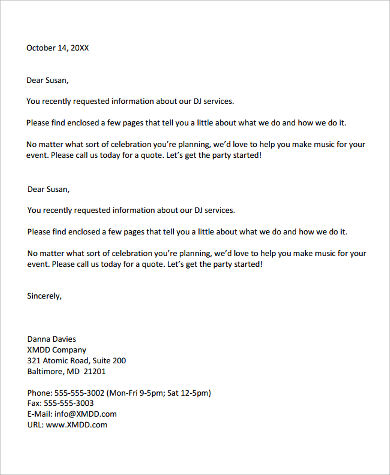 dj proposal letter