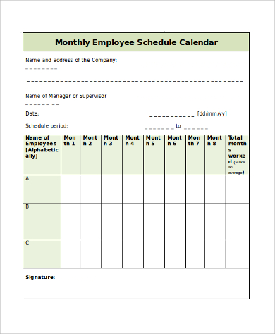 free 15 sample printable monthly calendar templates in pdf ms word