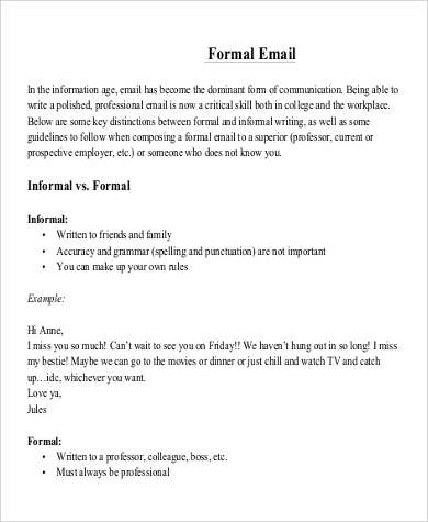 How to write email example