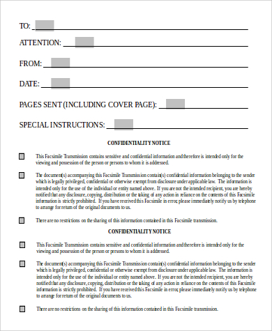 confidential fax cover sheet microsoft word