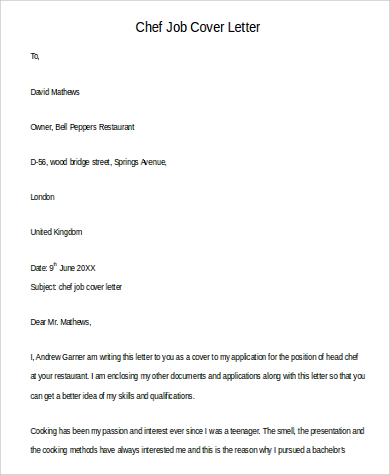Free 8 Job Cover Sample Letter Templates In Ms Word Pdf