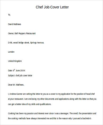 FREE 8+ Job Cover Sample Letter Templates in MS Word | PDF