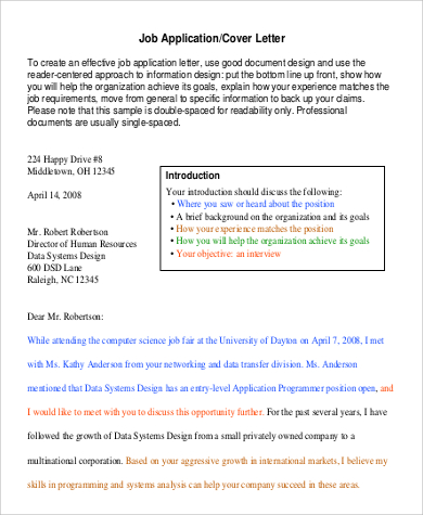 Free 9 Short Cover Letter Samples In Ms Word Pdf