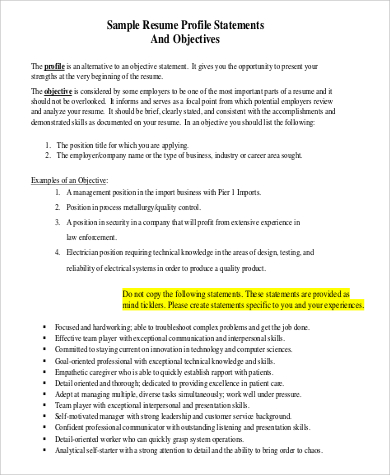 sample resume objective general