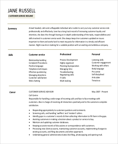 FREE 9+ Professional Summary for Resume Samples in MS Word ...