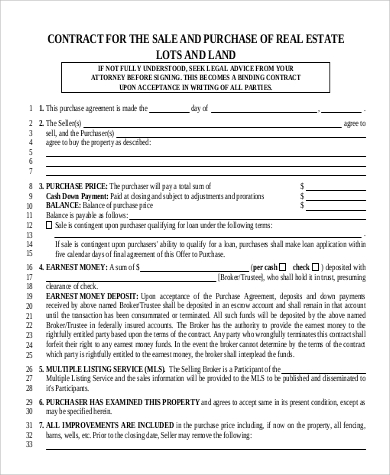 contract pdf sample form Sample 9  in Examples Form PDF   Contract Land Word,