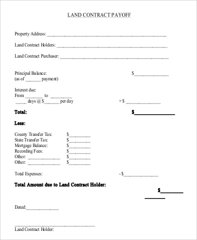 for sale land letter agreement Word,  Sample Contract Examples Land Form PDF in 9