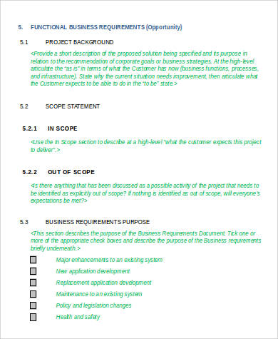 functional business requirement document1
