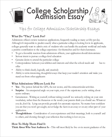 College essay examples pdf