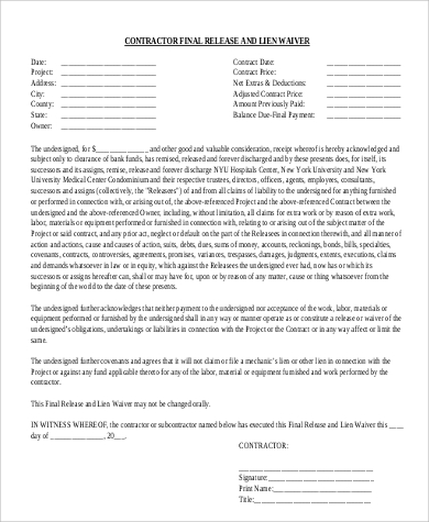final release of lien waiver form pdf