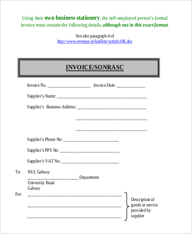 Free 9 Simple Invoice Templates In Ms Word Pdf