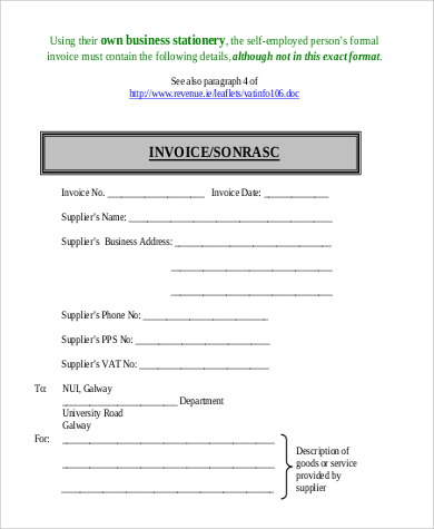 free 9 simple invoice templates in ms word pdf