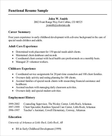 functional resume images