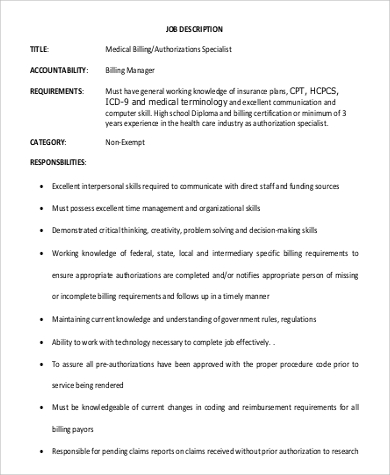 invoicing officer job description