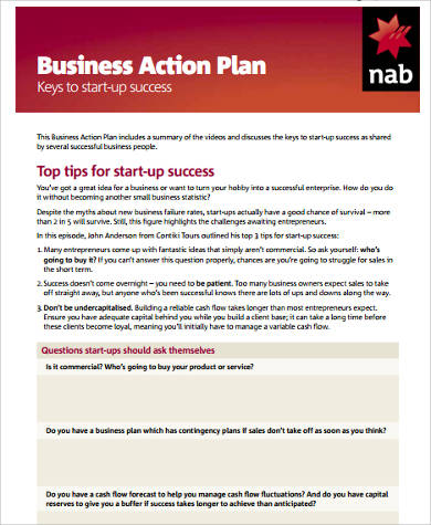 startup business action plan