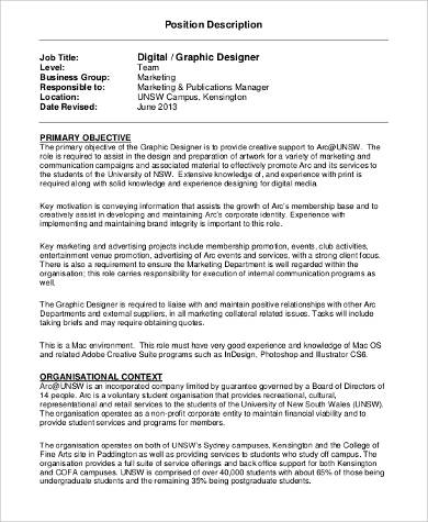 digital graphic designer job description