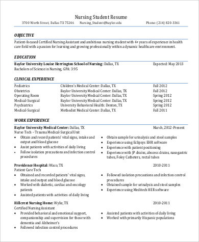 skills for nursing resume example