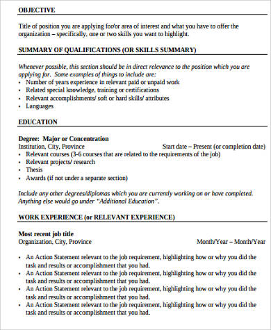 FREE 10+ Sample Work Experience Resume Templates in MS ...