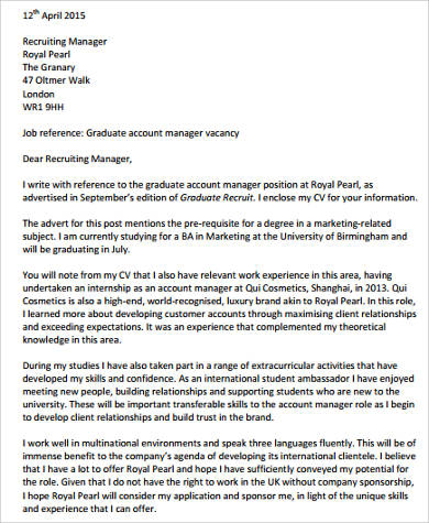 student accounting cover letter