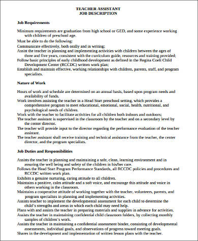 duties of student assistant