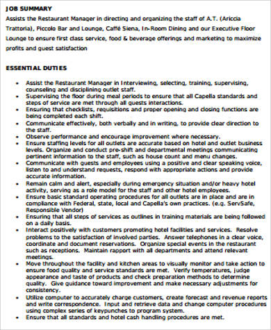 supervisor job description for resume