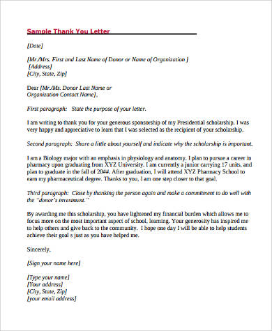Sample Thank You Letter For Donation 10 Examples In Word Pdf