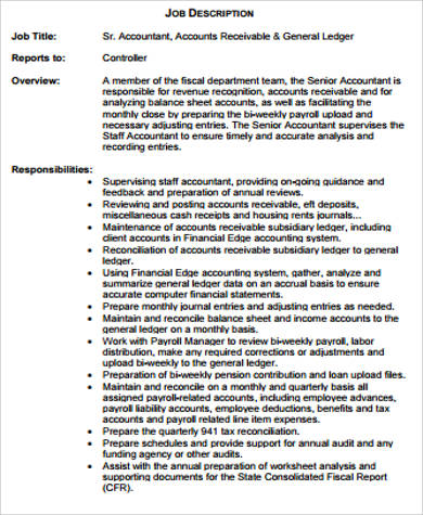 senior accountant accounts receivable job description