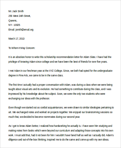 Free 9 Sample Recommendation Letter For A Friend In Pdf Ms Word Pages Google Docs