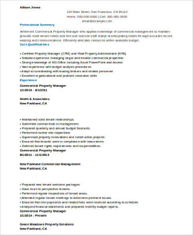 commercial property manager resume1