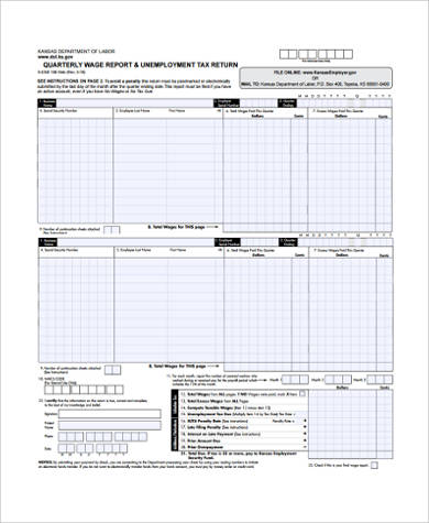 unemployment tax report form in pdf