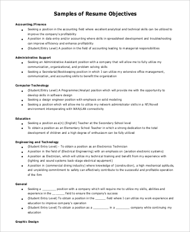 basic resume objective