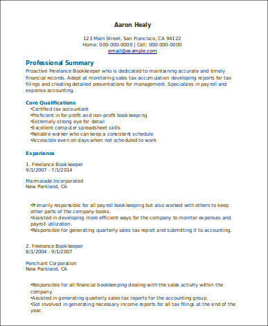 entry level bookkeeper job description